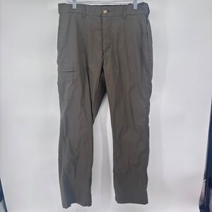 LB Tech Mens Olive Green Cargo Pants 34x32‎ Classic Fit Outdoor Casual